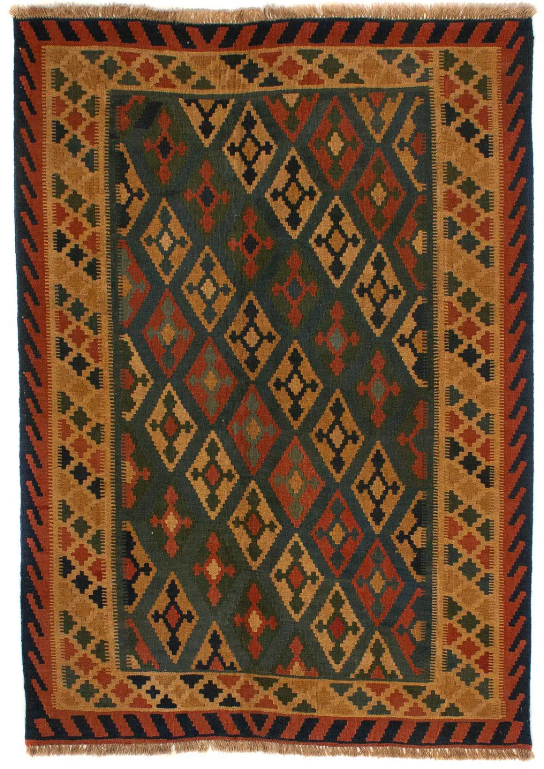 morgenland Wollteppich »Kelim - Oriental - 203 x 155 cm - dunkelblau«, rech günstig online kaufen