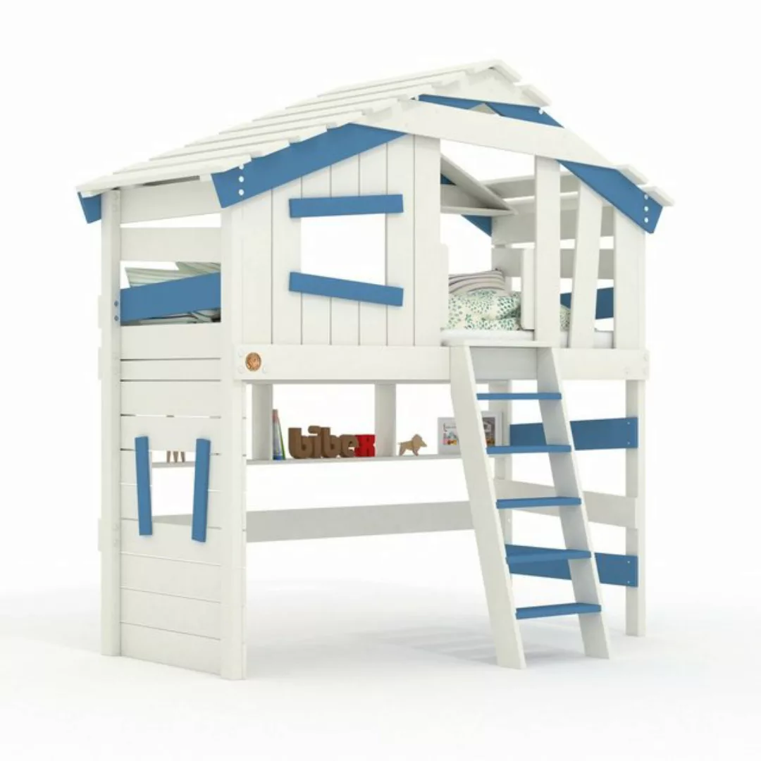 bibex Hochbett ALPIN CHALET Hochbett, Kinderbett, Doppelbett, Hausbett - Bl günstig online kaufen