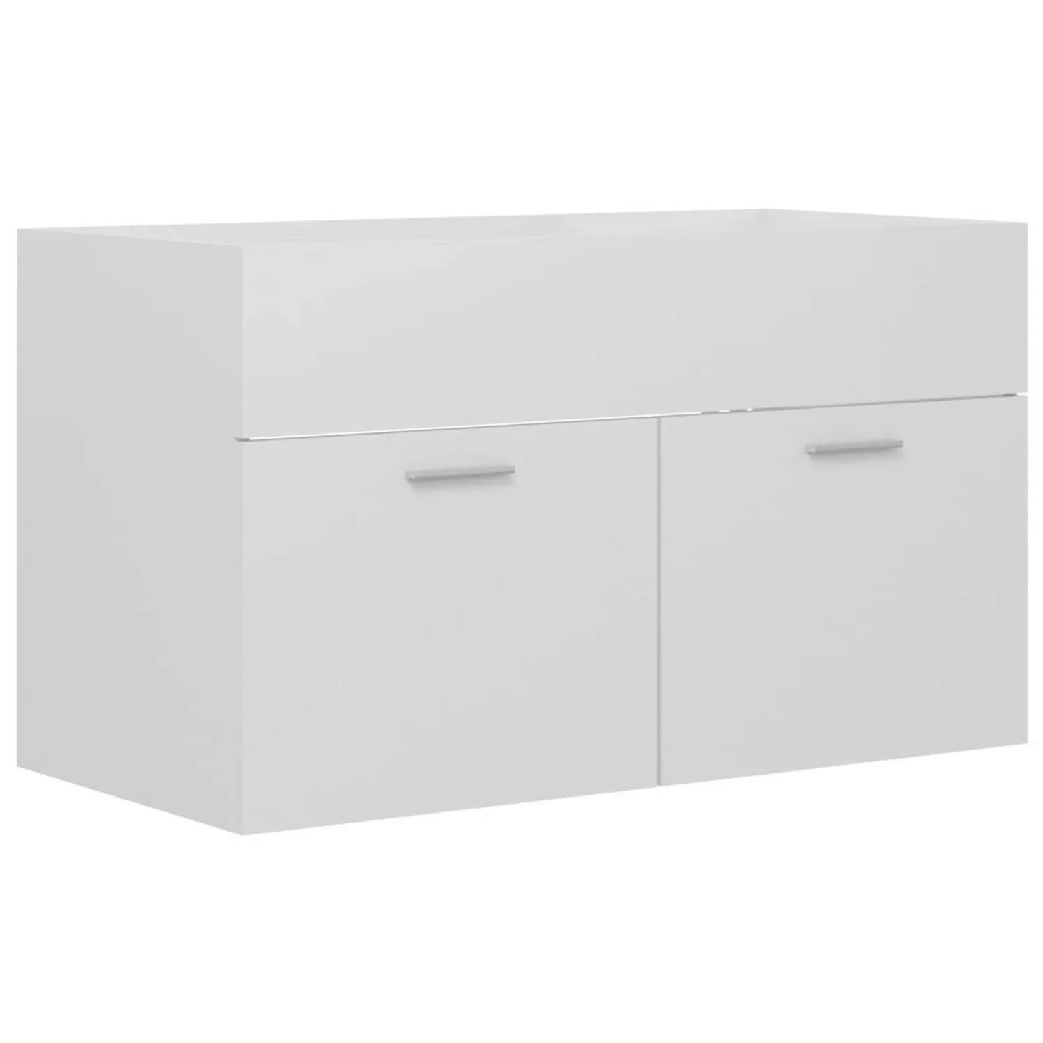 vidaXL Waschbeckenunterschrank Hochglanz-Weiß 80x38,5x46cm günstig online kaufen