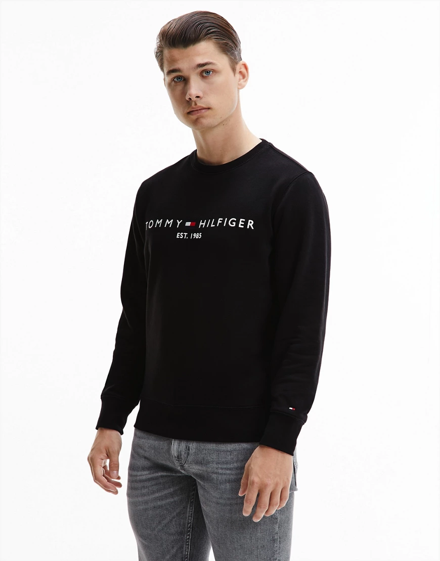 Tommy Hilfiger Sweatshirt TOMMY LOGO SWEATSHIRT mit klassischem Rundhalsaus günstig online kaufen