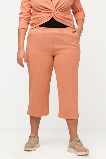 Ulla Popken Culotte Sweat-Culotte wadenlang Elastikbund Biobaumwolle günstig online kaufen