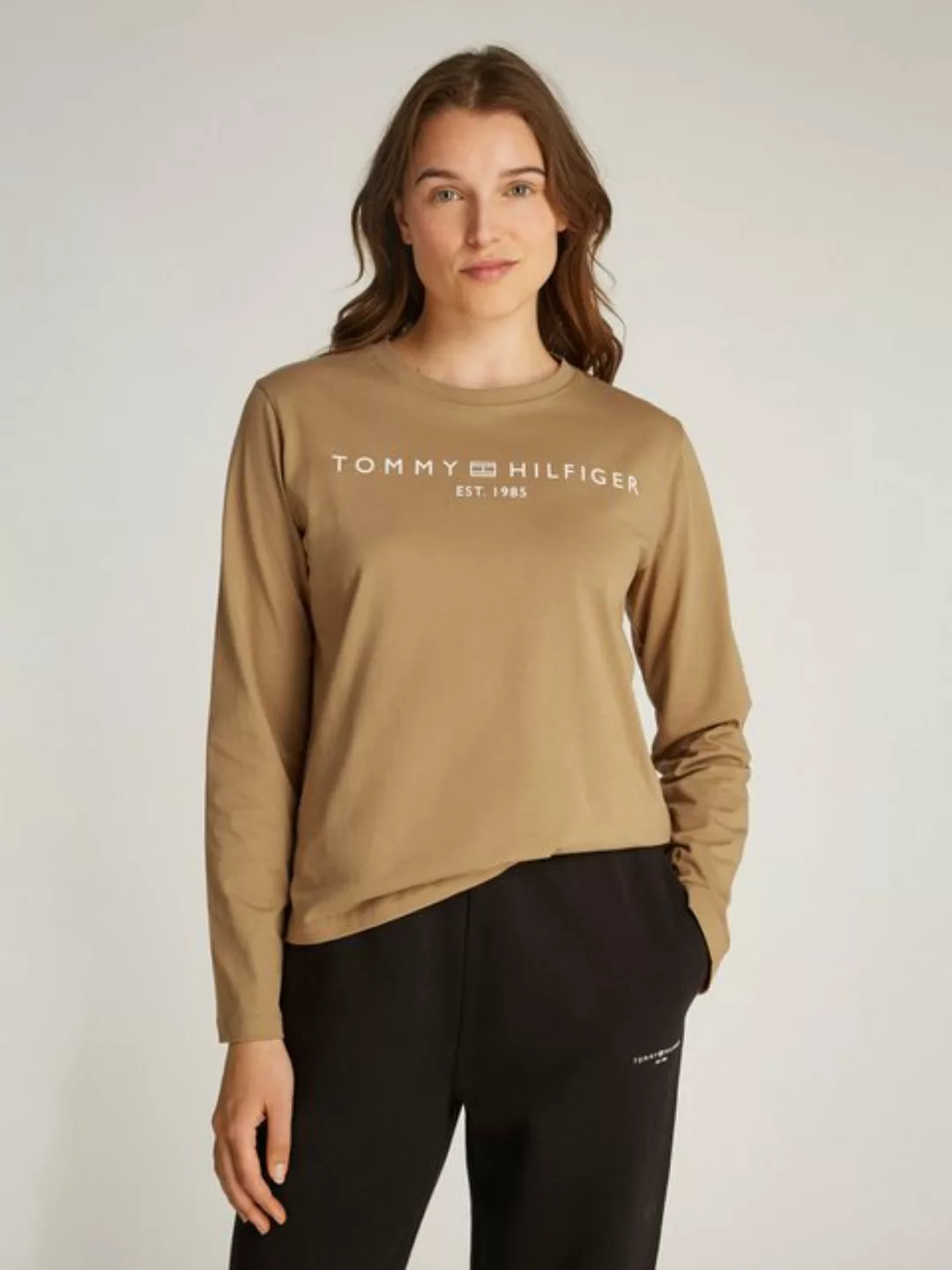 Tommy Hilfiger Langarmshirt REG CORP LOGO C-NK LS mit Logoschriftzug günstig online kaufen