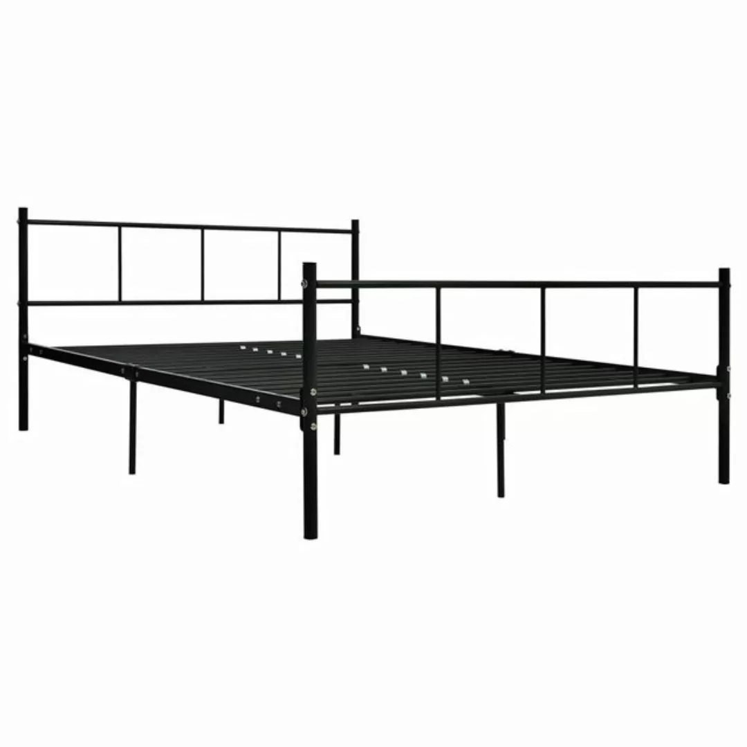 Bettgestell Schwarz Metall 140×200 Cm günstig online kaufen