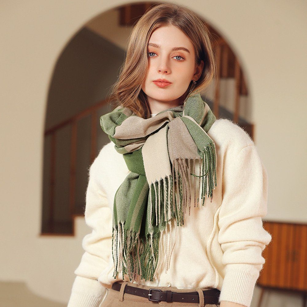 XDeer Wollschal Damen Schal,kuschelweich Karo,Winter Schal günstig online kaufen