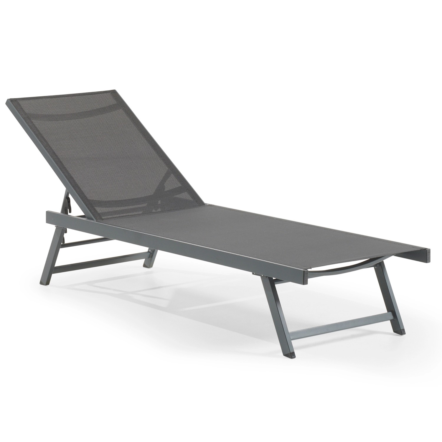 Leco Gartenliege Aluminium Sonnenliege "Elina", weiß-grau, günstig online kaufen