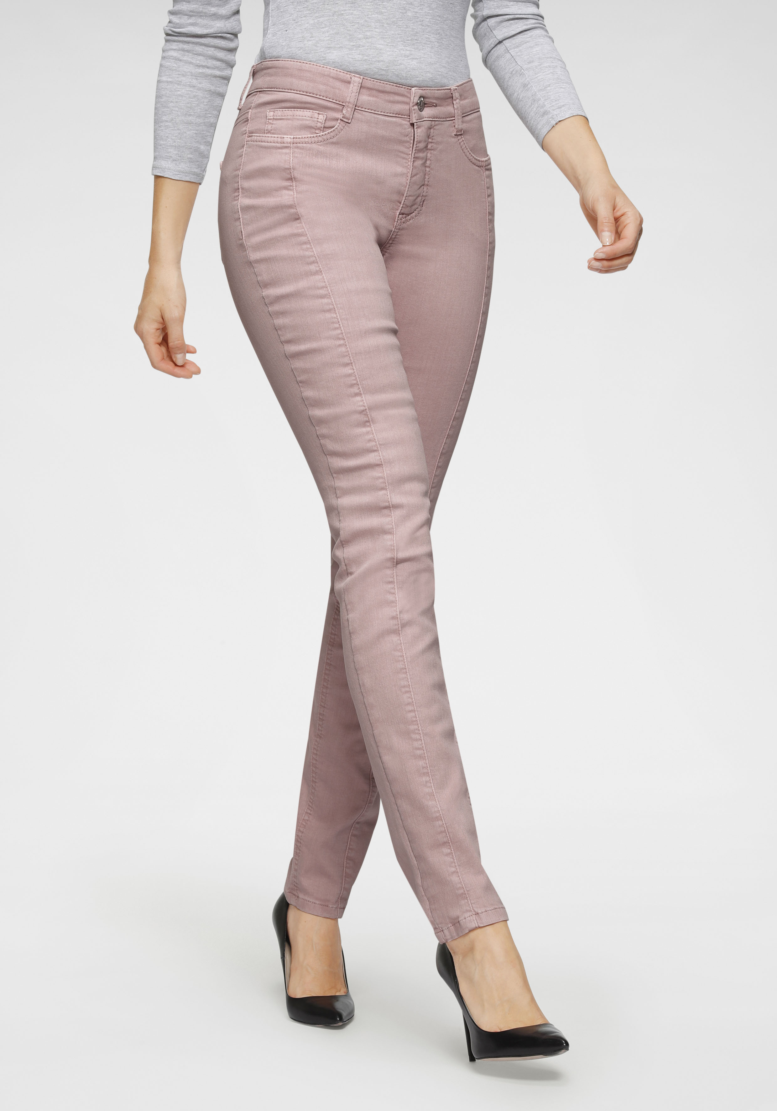 MAC Stretch-Jeans "Angela-Pipe Seam", Moderner Schnitt durch Längsnaht auf günstig online kaufen