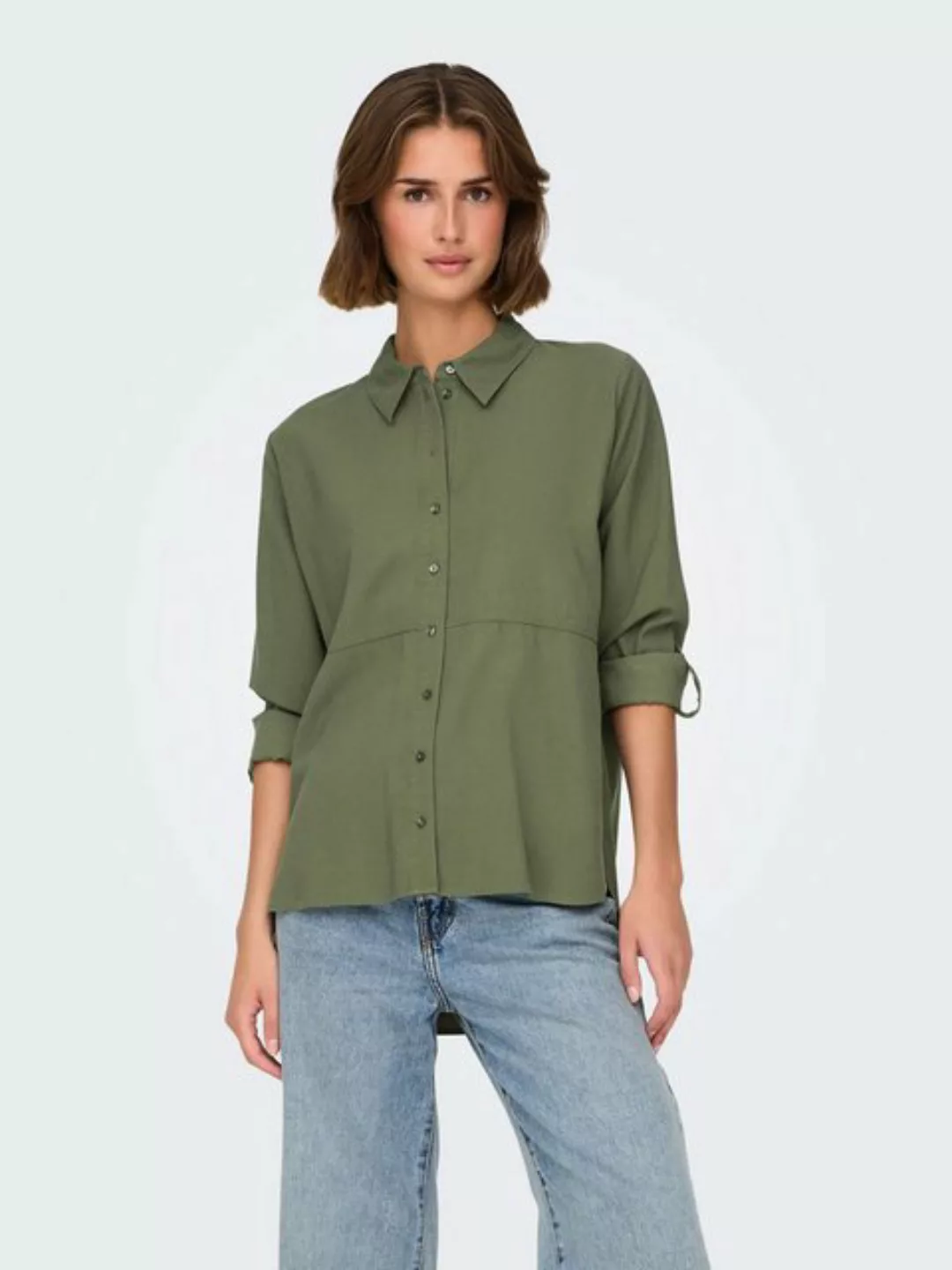 JACQUELINE de YONG Blusenshirt Bluse Hemdkragen Voluminöse Ärmel Bündchen J günstig online kaufen