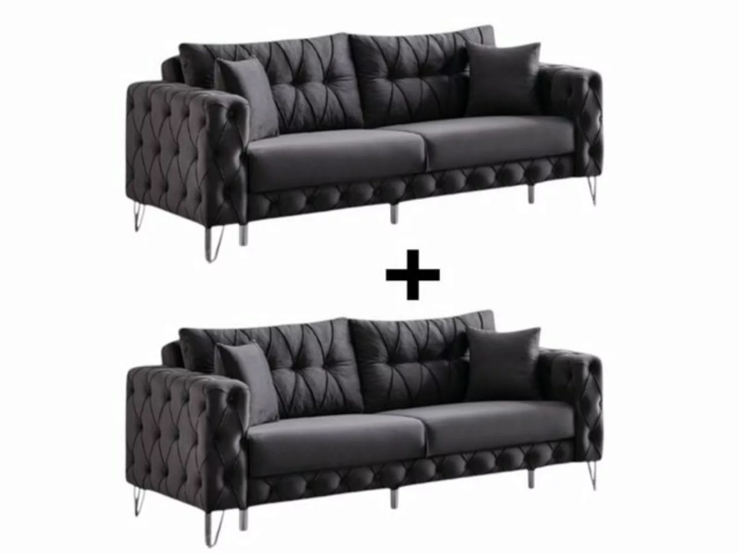 BENEDO MÖBEL Polstergarnitur Palermo Sofa Handarbeit Massivholz Hochwertige günstig online kaufen