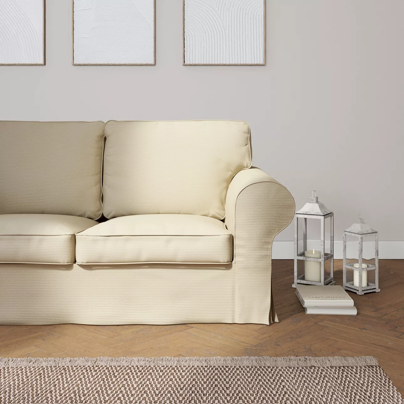 Bezug für Ektorp 2-Sitzer Sofa nicht ausklappbar, beige, Sofabezug für  Ekt günstig online kaufen