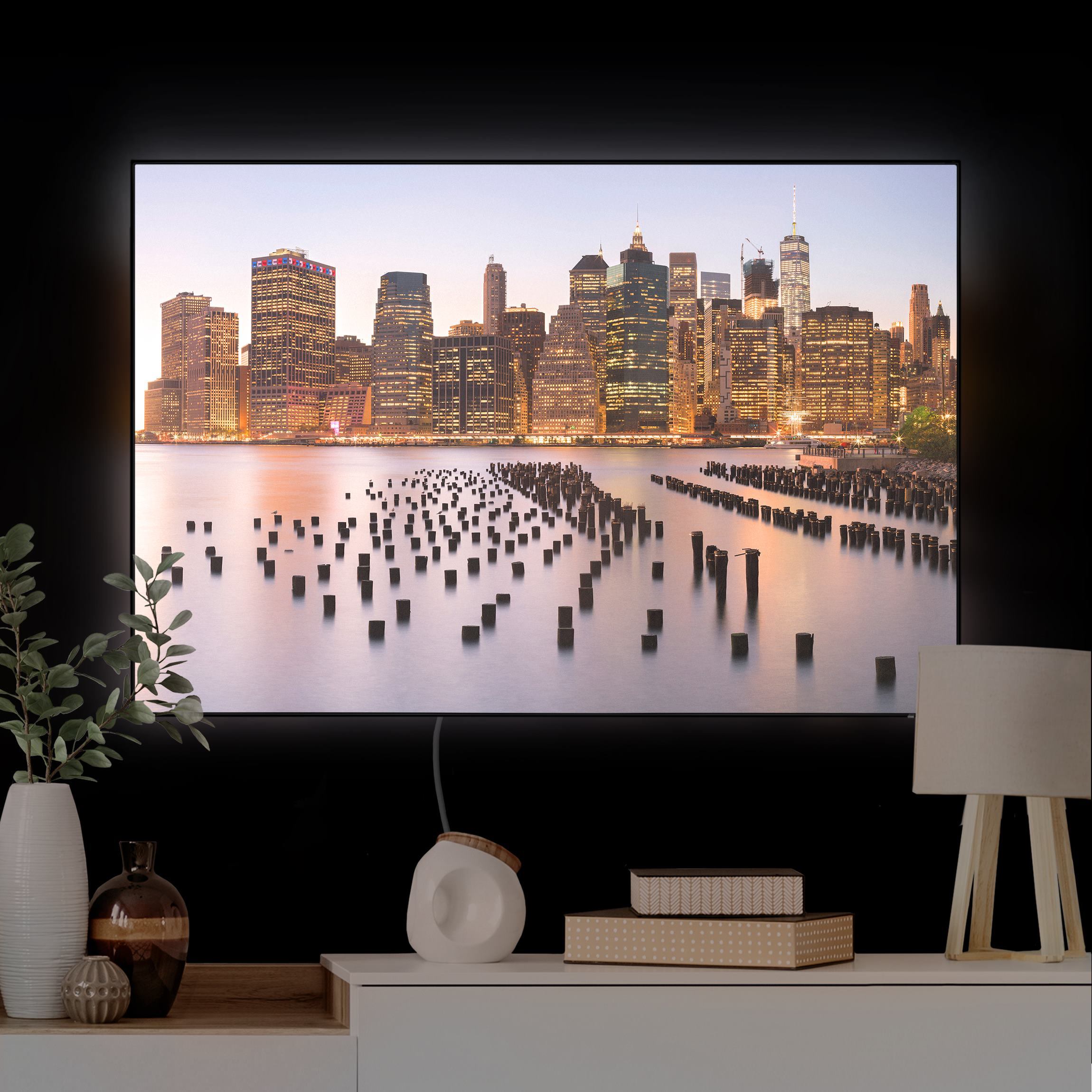 LED-Wechselbild Blick auf Manhattan Skyline günstig online kaufen