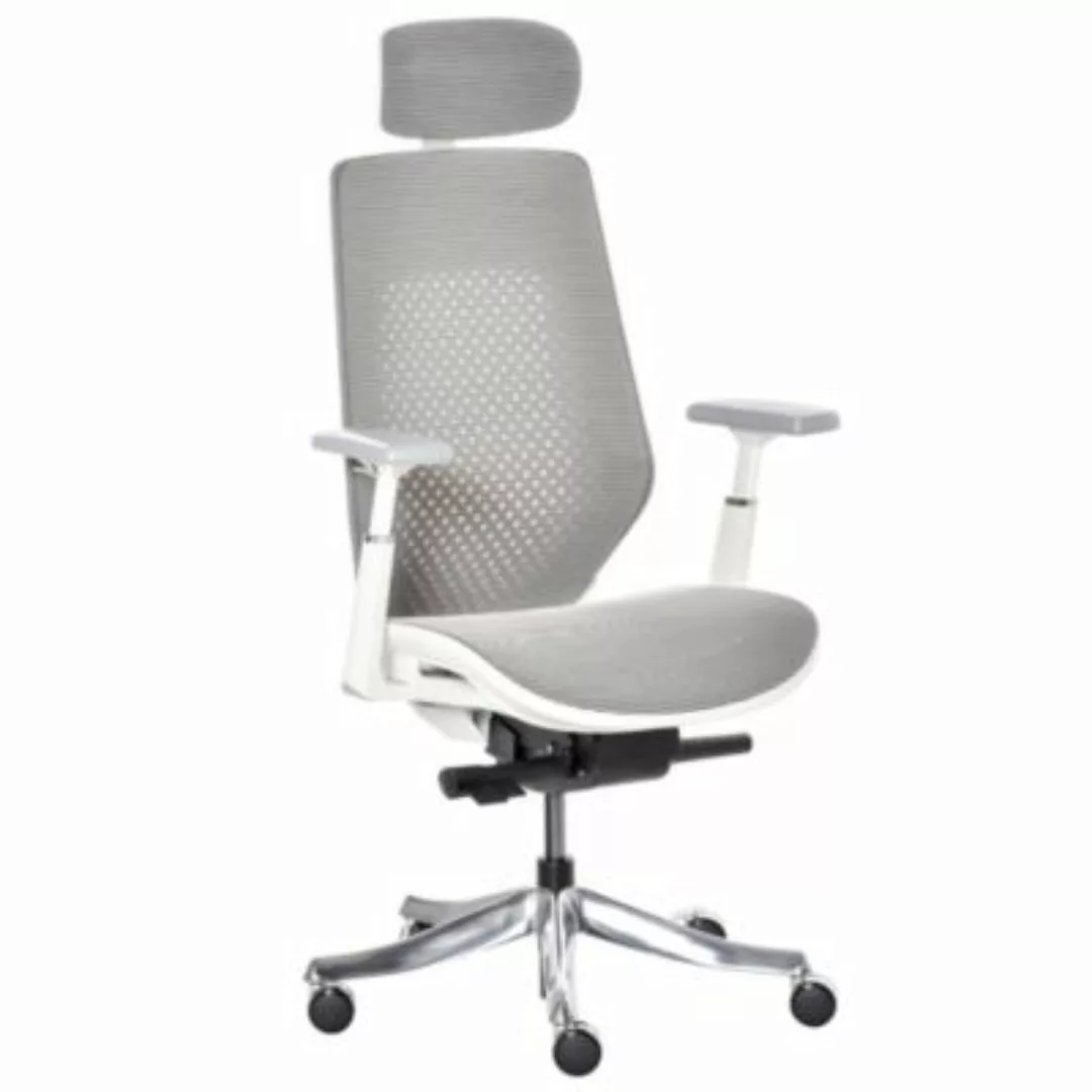 Vinsetto Bürostuhl ergonomisch geformt, Polyester Bezug grau günstig online kaufen