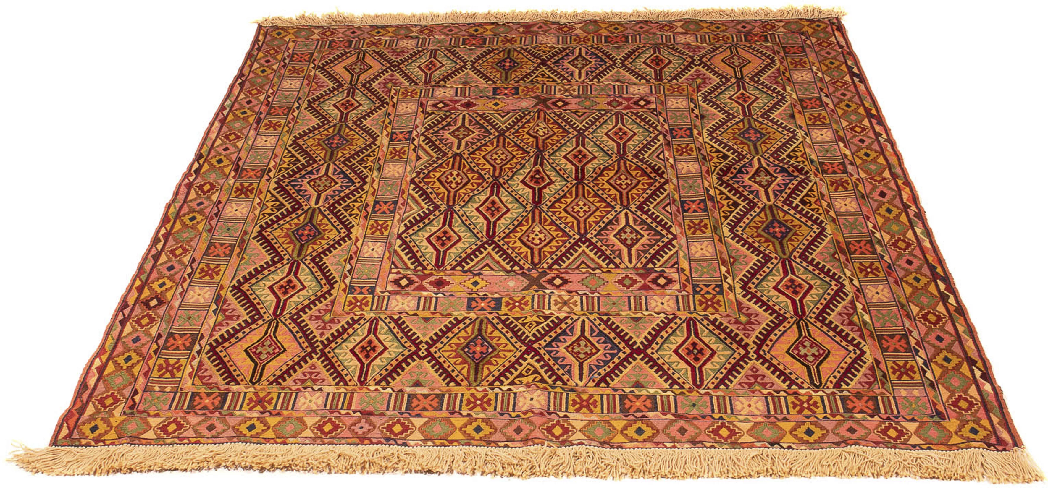 morgenland Wollteppich »Kelim - Oriental - 174 x 138 cm - mehrfarbig«, rech günstig online kaufen