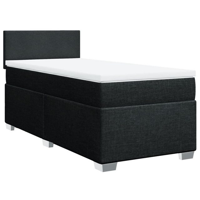 vidaXL Bett Boxspringbett mit Matratze Schwarz 90x200 cm Stoff günstig online kaufen