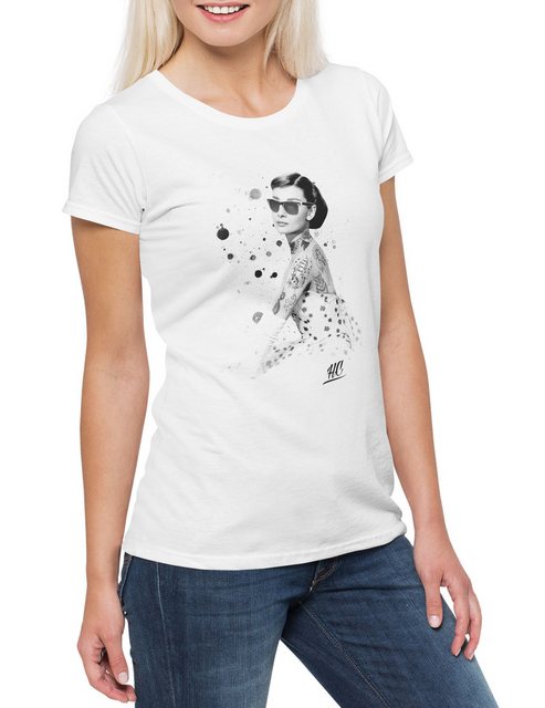 Urban Backwoods Print-Shirt Tattoo Audrey HC Hate Couture Damen T-Shirt Pin günstig online kaufen