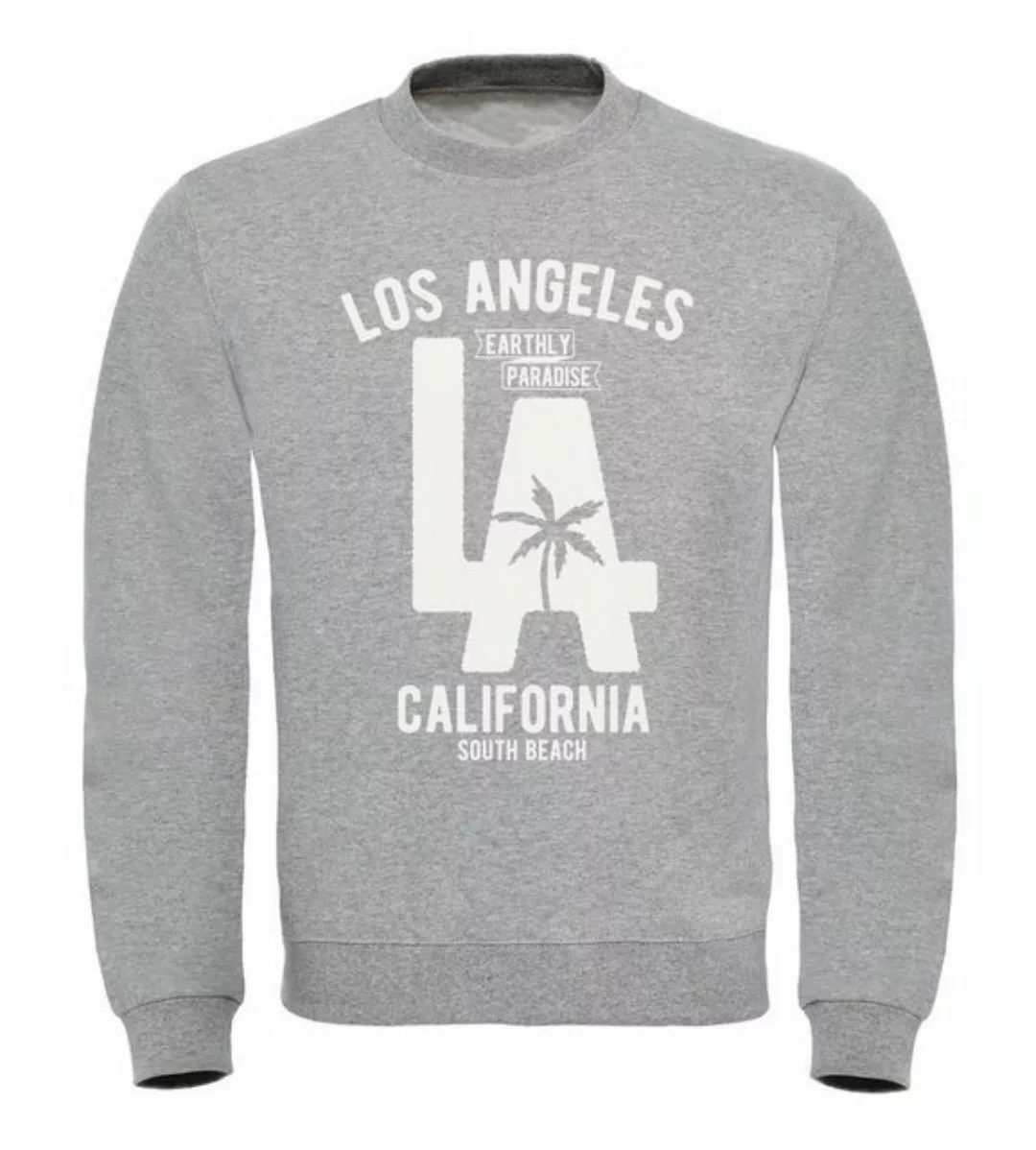 Neverless Sweatshirt Sweatshirt Herren Los Angeles California LA Palme Rund günstig online kaufen