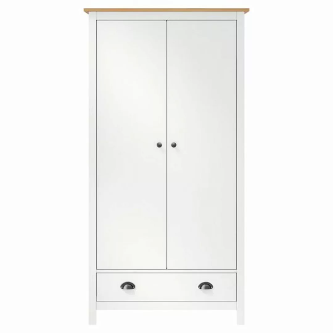 vidaXL Kleiderschrank Kleiderschrank mit 2 Türen Hill Range Weiß 89x50x170 günstig online kaufen