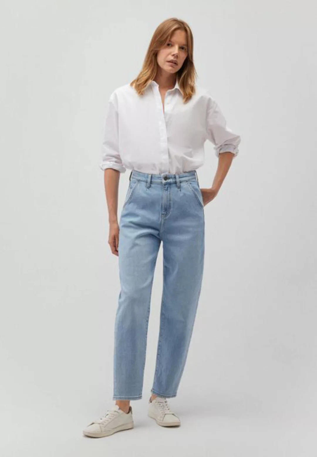 Mavi Boyfriend-Jeans Jeans High-Rise Pleated Baggy Dunkle Waschung 7974 in günstig online kaufen