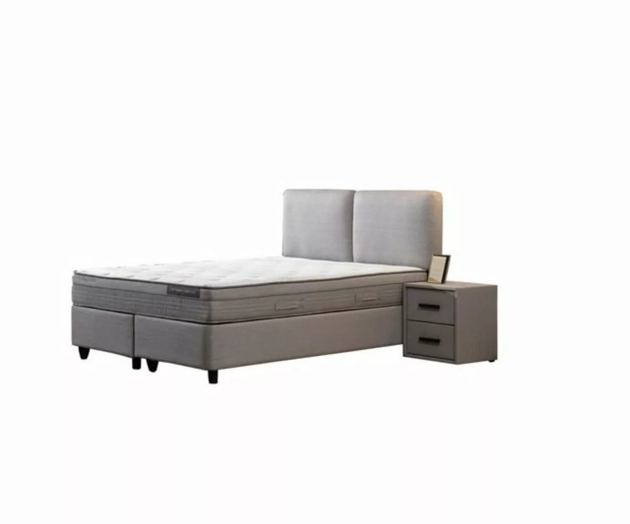 Villa Möbel Boxspringbett ROOT (Bett Set, Bett Set aus Bettkasten, Kopfteil günstig online kaufen