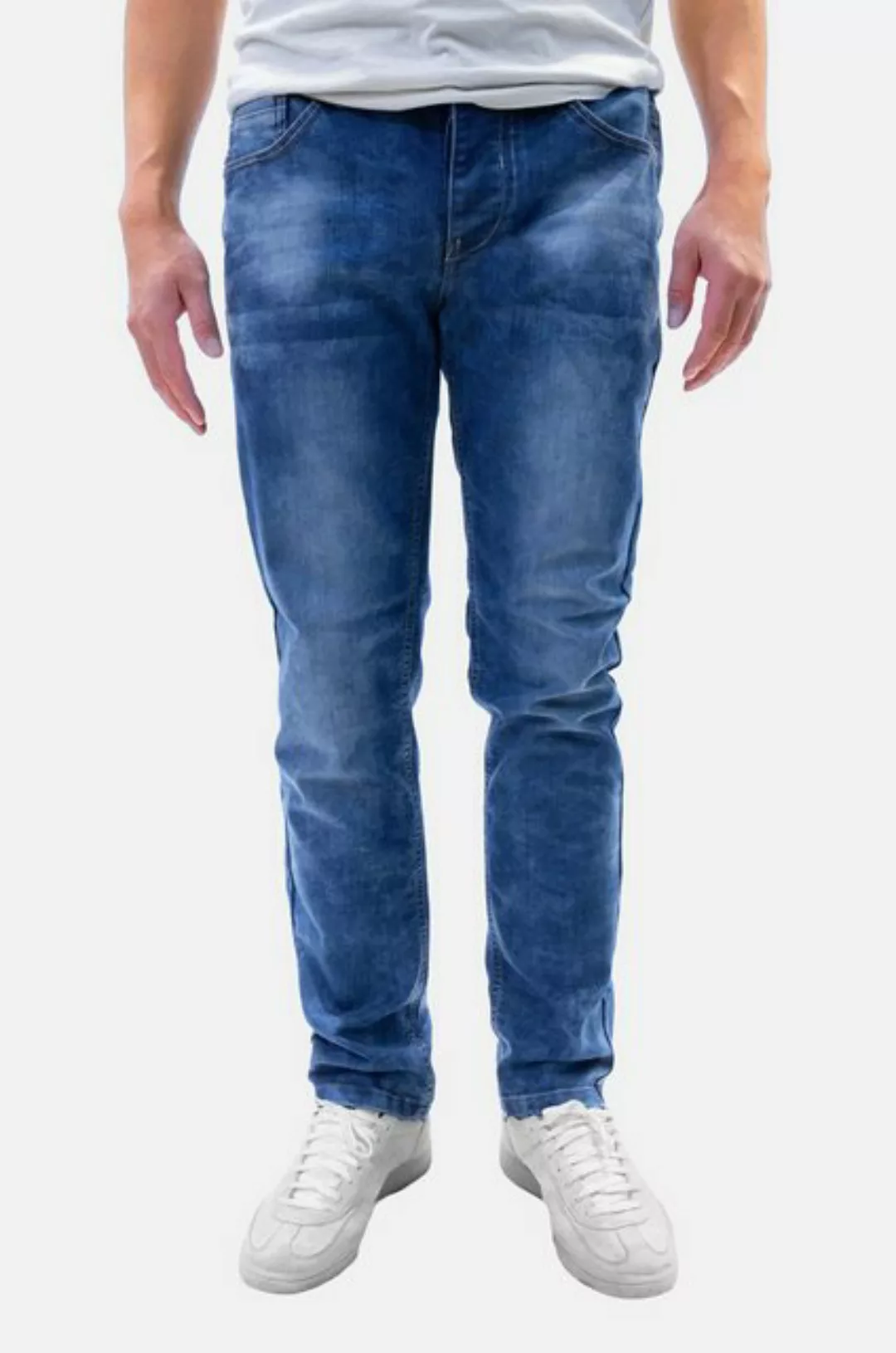 Jaylvis Regular-fit-Jeans Regular Fit Denim Jeans mit Stretch und Kontrastn günstig online kaufen