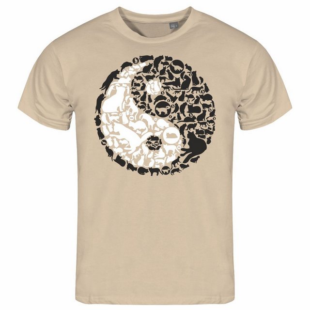 deinshirt Print-Shirt Herren T-Shirt Katzen Yin und Yang Funshirt mit Motiv günstig online kaufen