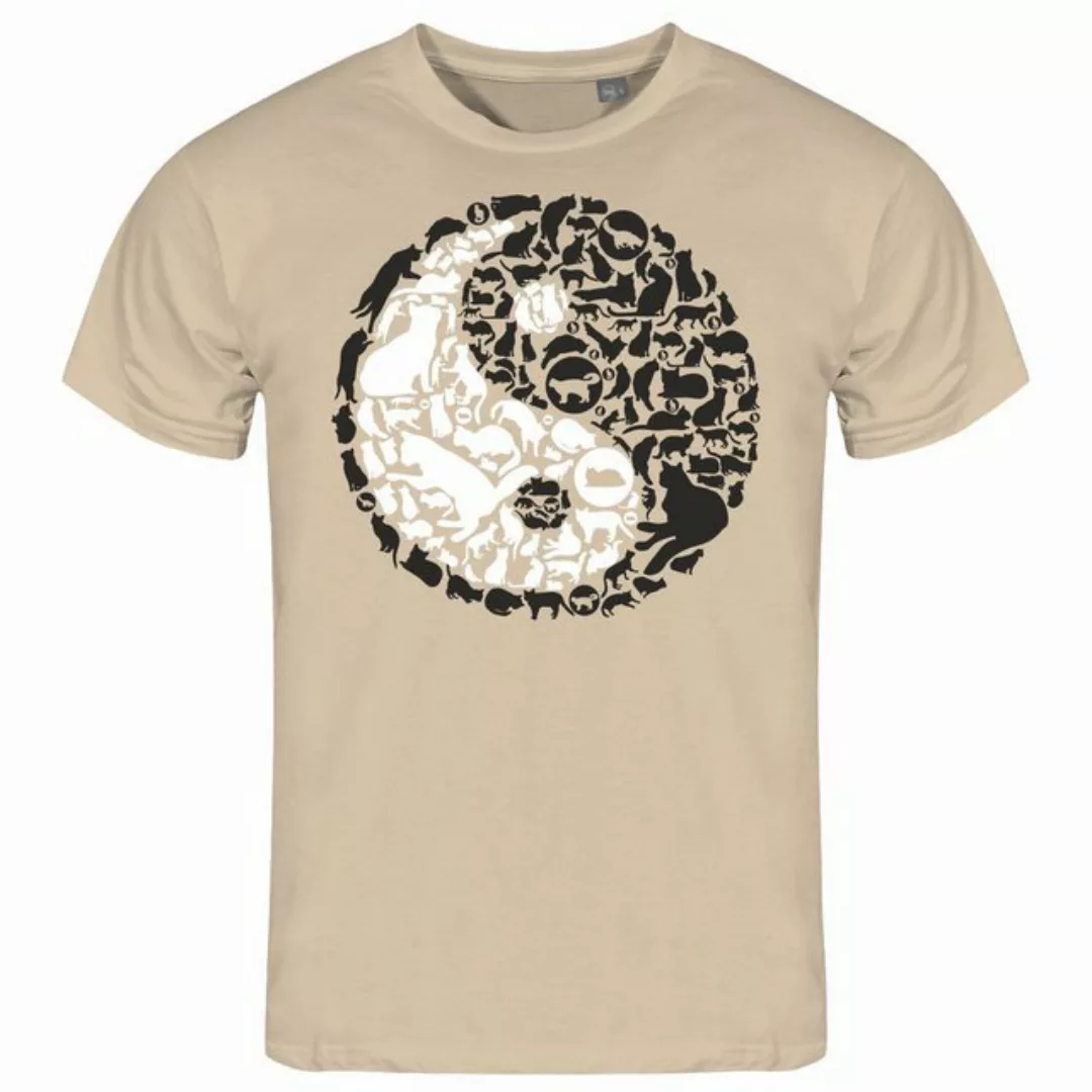 deinshirt Print-Shirt Herren T-Shirt Katzen Yin und Yang Funshirt mit Motiv günstig online kaufen