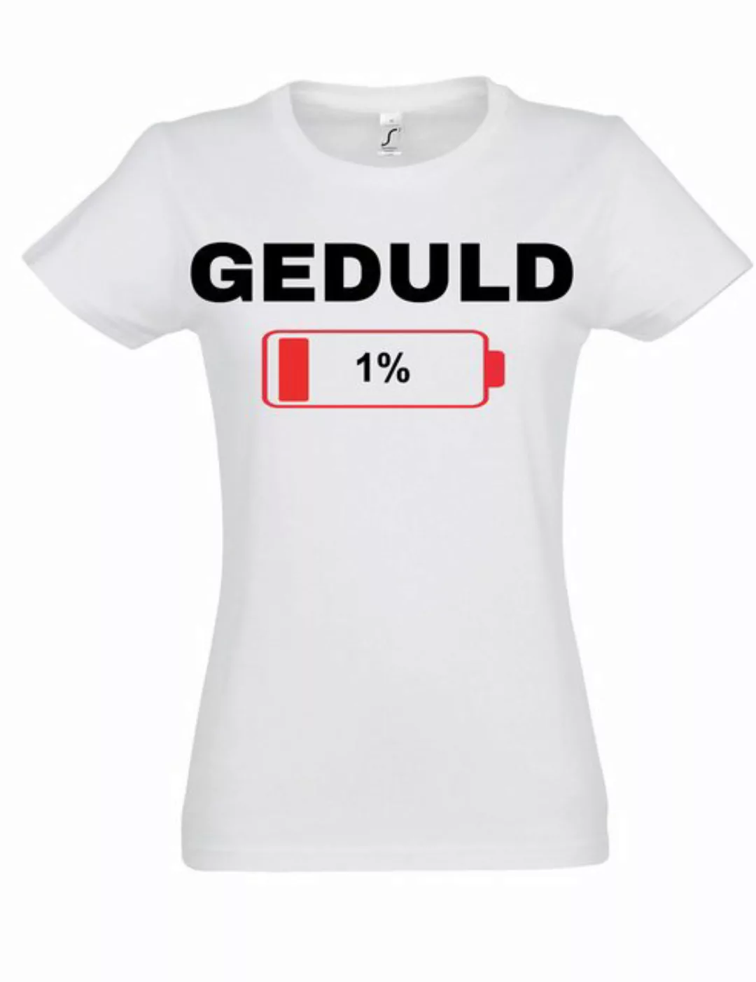 Youth Designz Print-Shirt Geduld bei 1%: Damen T-Shirt stylisch lustig Prin günstig online kaufen