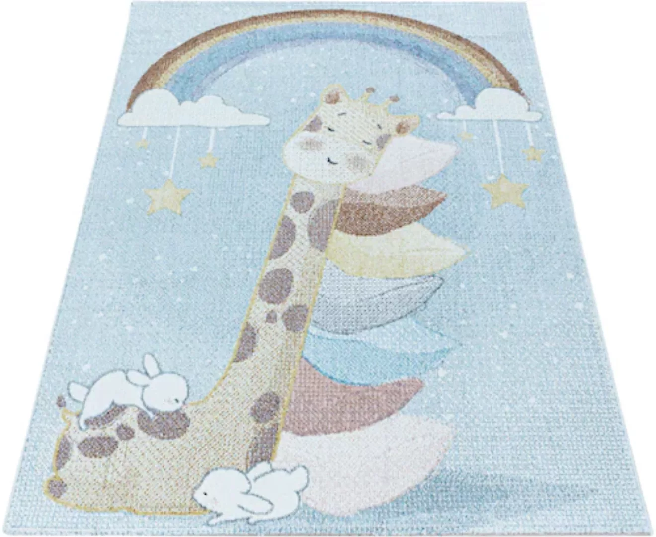Ayyildiz Teppiche Kinderteppich »LUCKY 3612«, rechteckig, Kinder Giraffe Mo günstig online kaufen