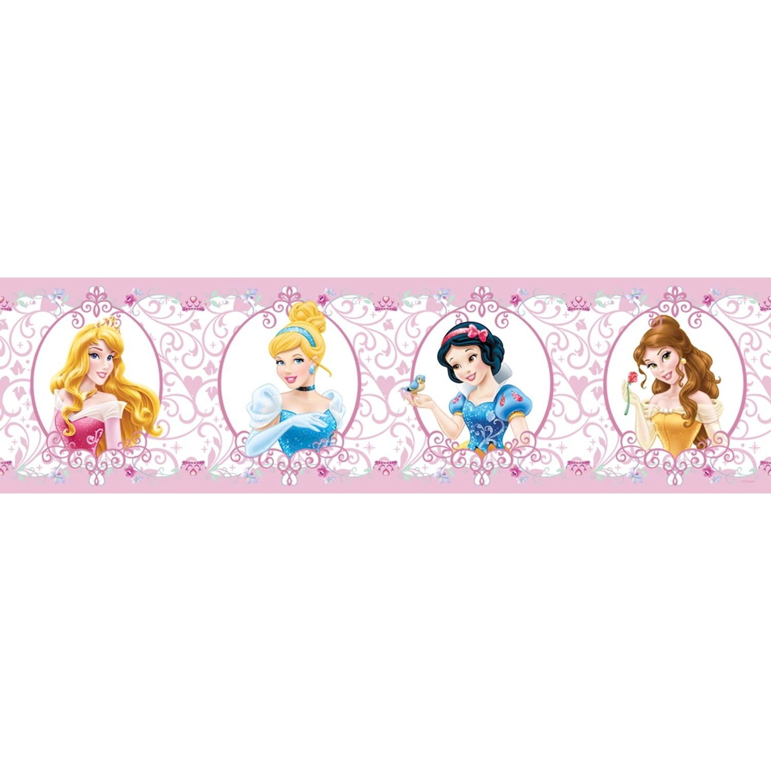 Disney Selbstklebende Tapetenbordüre Prinzessinnen Rosa 14 x 500 cm 600004 günstig online kaufen