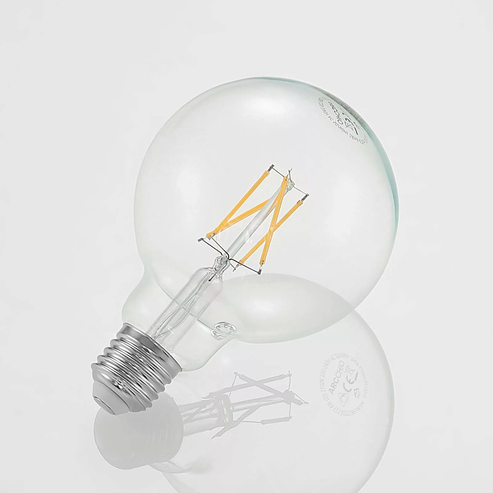 LED-Lampe E27 4W 2.700K G95 Globe, Filament, klar günstig online kaufen
