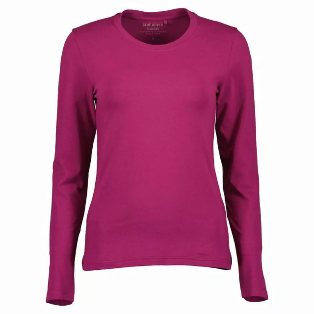 Blue Seven Langarmshirt Damen Sweatshirt mit Rundhalsausschnitt - Unifarben günstig online kaufen