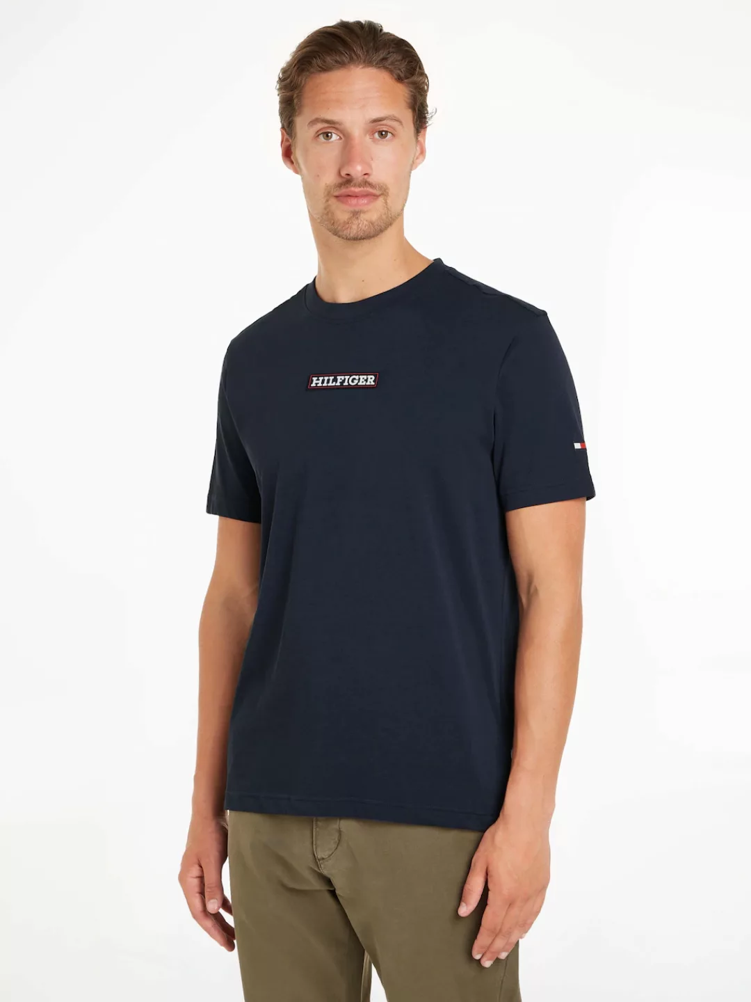 Tommy Hilfiger Kurzarmshirt GRAPHIC TEE mit Hilfiger Druck auf der Brust günstig online kaufen