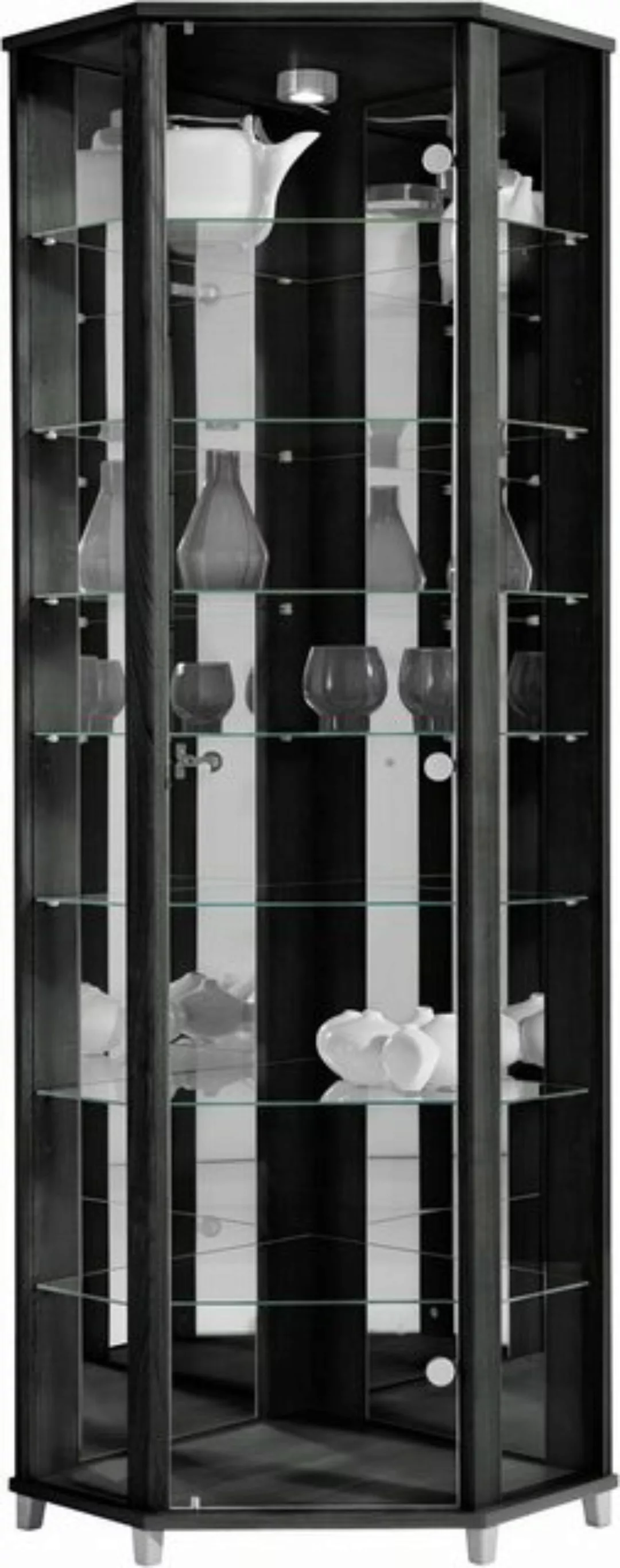 fif möbel Vitrine "TRIO", Eckvitrine/Glasvitrine 1x Glastür, perfekt für Sa günstig online kaufen