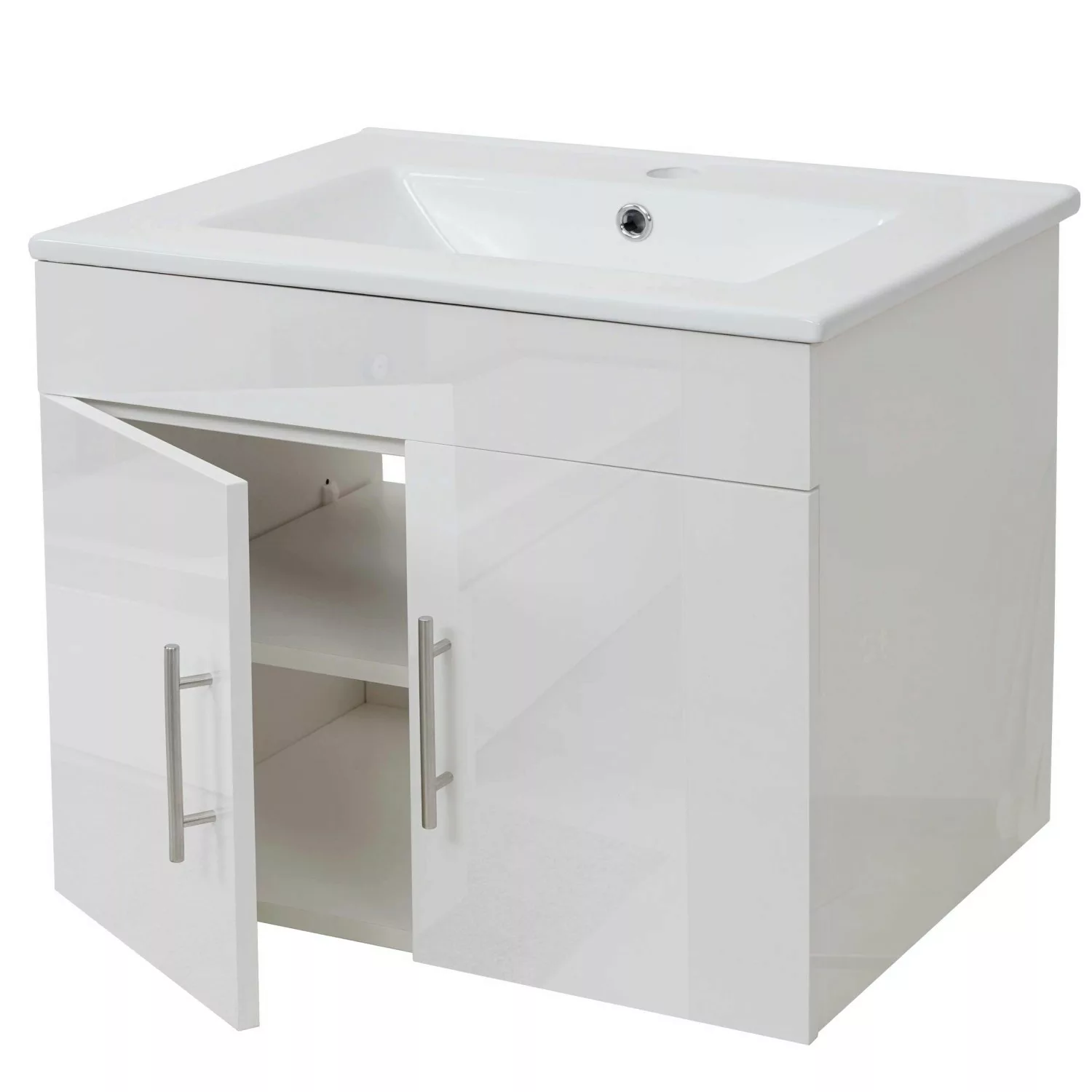 MCW Waschbecken mit unterschrank D16 60cm Weiß günstig online kaufen