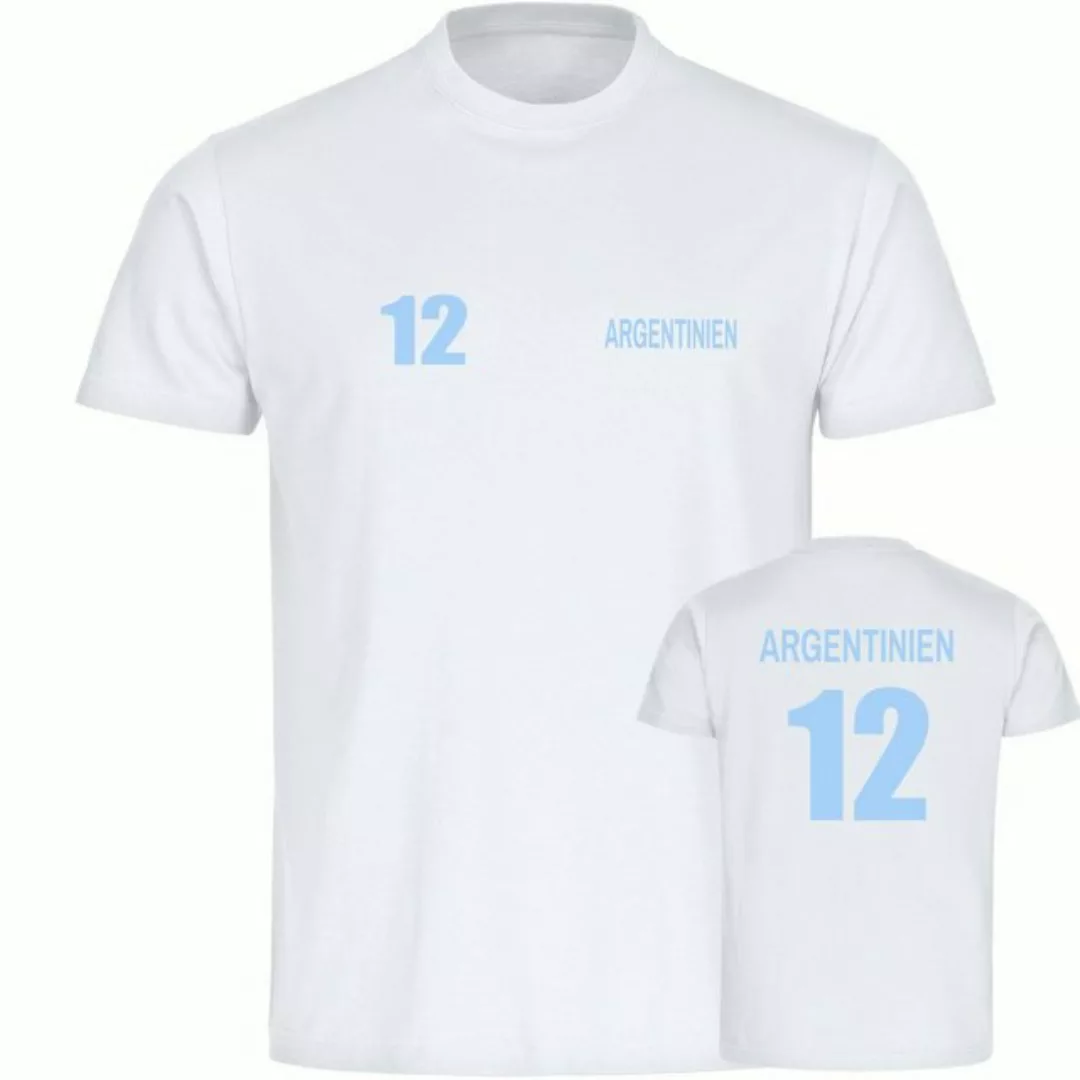 multifanshop T-Shirt Herren Argentinien - Trikot Nummer 12 - Männer günstig online kaufen