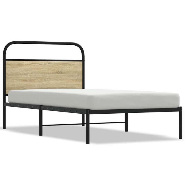 vidaXL Bett Bettgestell ohne Matratze 100x190 cm Sonoma-Eiche Holzwerkstoff günstig online kaufen