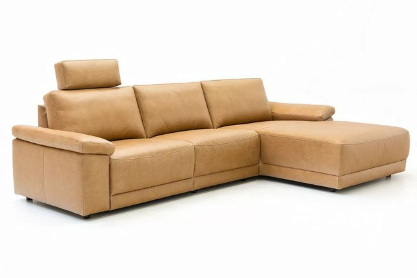 daslagerhaus living Big-Sofa Ecksofa Pieta Leder cognac günstig online kaufen