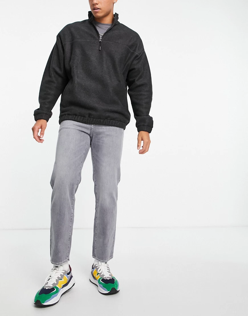 Selected Homme – Kobe – Locker geschnittene Jeans aus Bio-Baumwolle in Grau günstig online kaufen