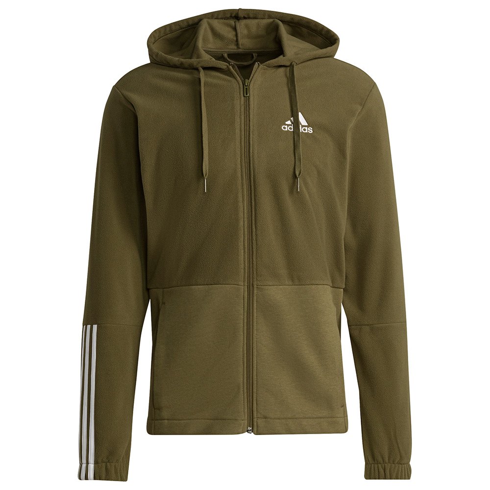 Adidas Q4 Bluv Sweatshirt Mit Reißverschluss M Focus Olive / White günstig online kaufen