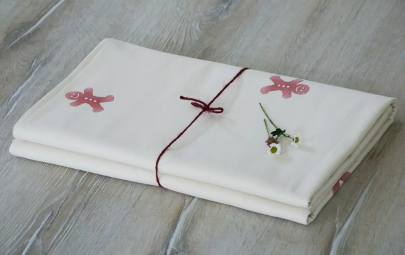 Babydecke “Lebkuchen Rosa”, Handbedruckt günstig online kaufen