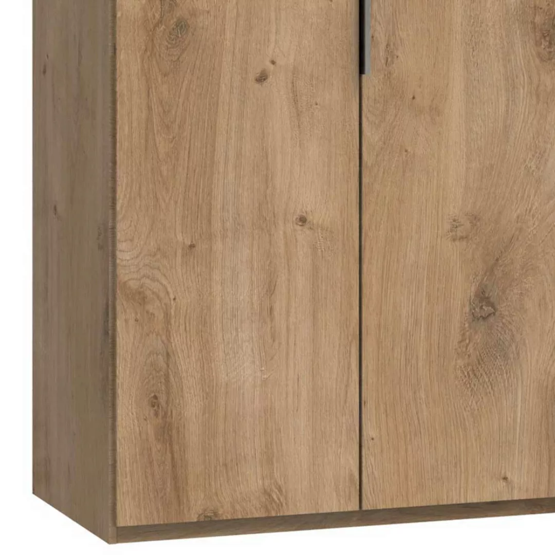Kleiderschrank mit 6 Türen in Plankeneiche Holzoptik 300 cm breit günstig online kaufen
