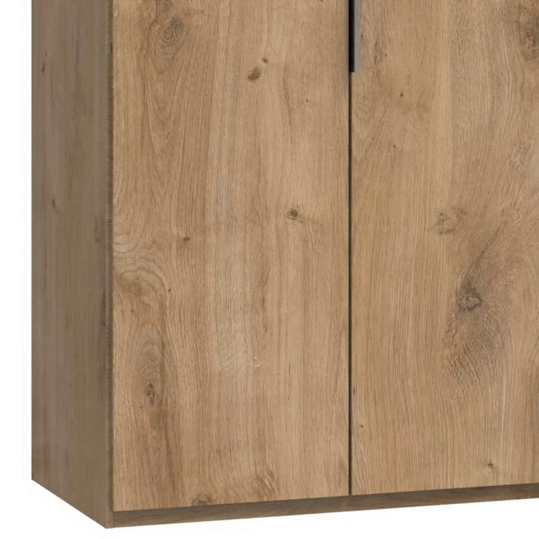 Kleiderschrank mit 5 Türen in Plankeneiche Holzoptik 250 cm breit günstig online kaufen