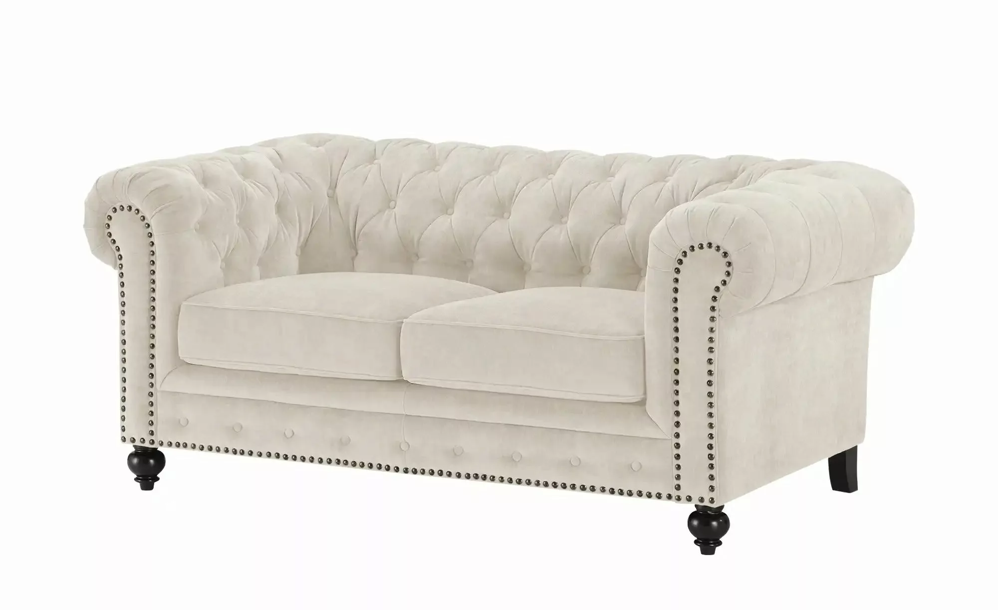 uno Einzelsofa  Chesterfield Stoff ¦ creme ¦ Maße (cm): B: 183 H: 80 T: 100 günstig online kaufen