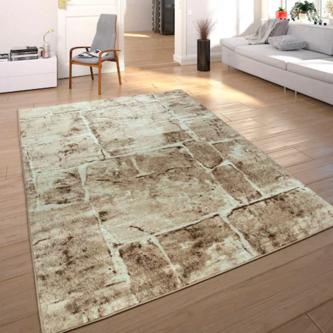Paco Home Teppich »Sinai 050«, rechteckig, Kurzflor, Stein Muster, ideal im günstig online kaufen