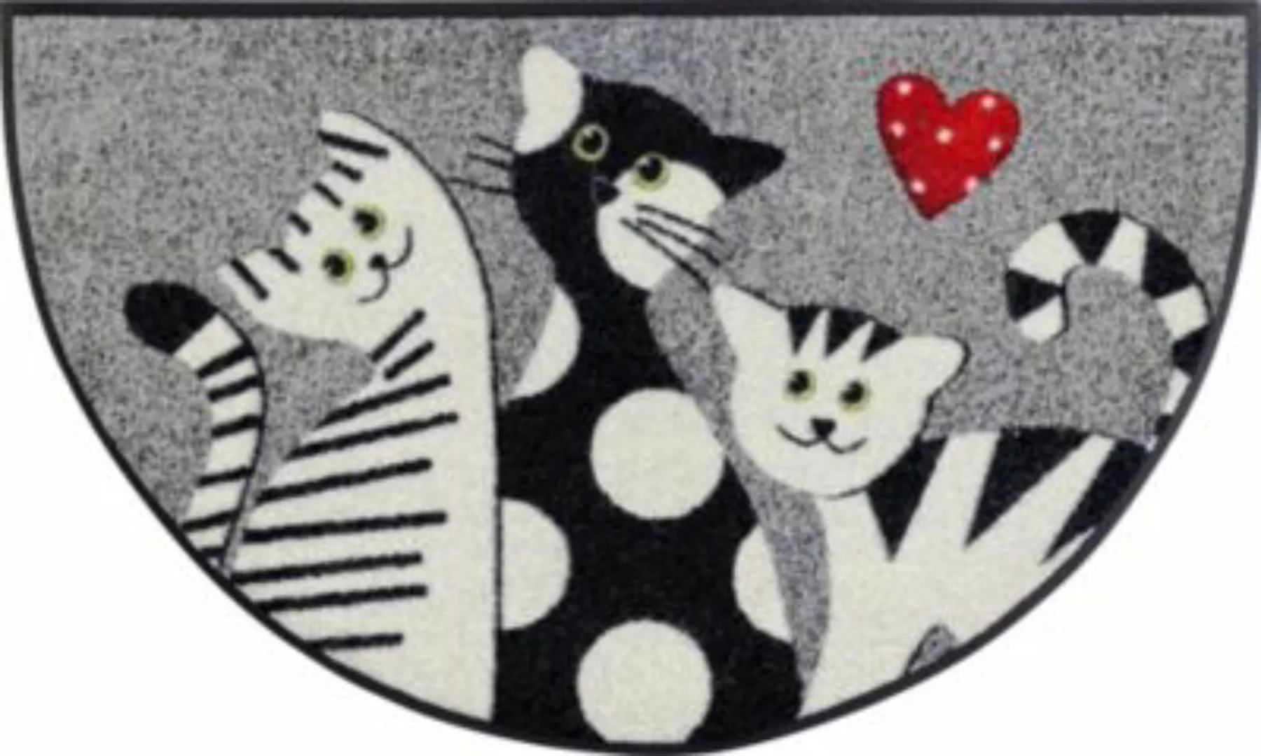 wash+dry by Kleen-Tex Fußmatte »Round Cat Trio«, rechteckig günstig online kaufen