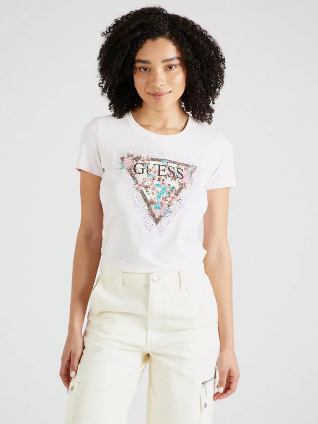 Guess T-Shirt CHERRY FLOWER (1-tlg) Plain/ohne Details günstig online kaufen