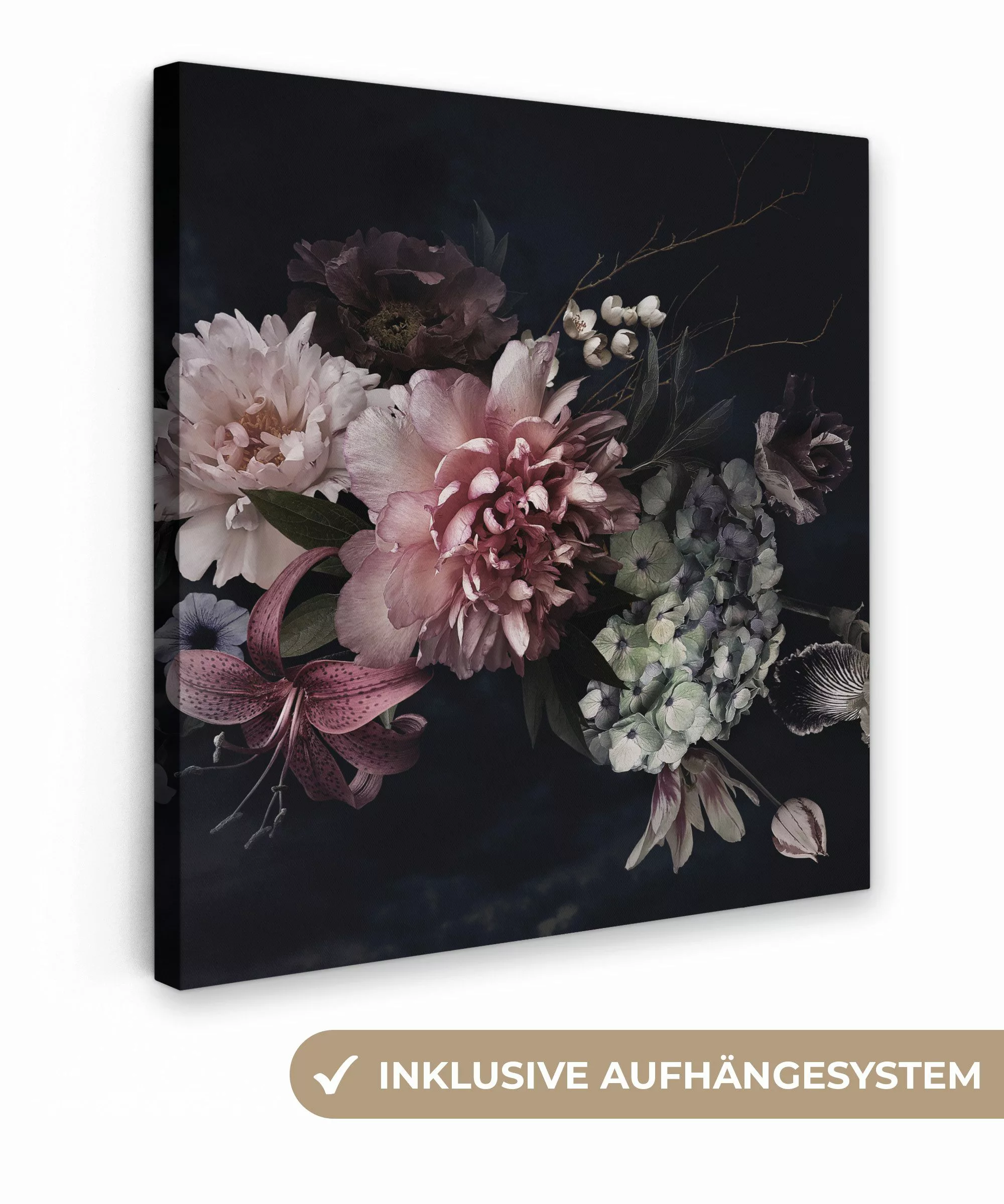 OneMillionCanvasses® Leinwandbild Blumen - Vintage - günstig online kaufen