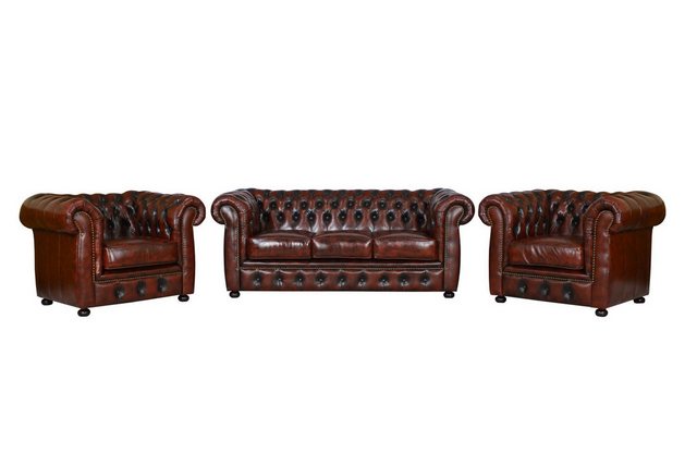 Salottini Polstergarnitur Chesterfield Avon Deluxe Sofagarnitur 3/2/1, Voll günstig online kaufen