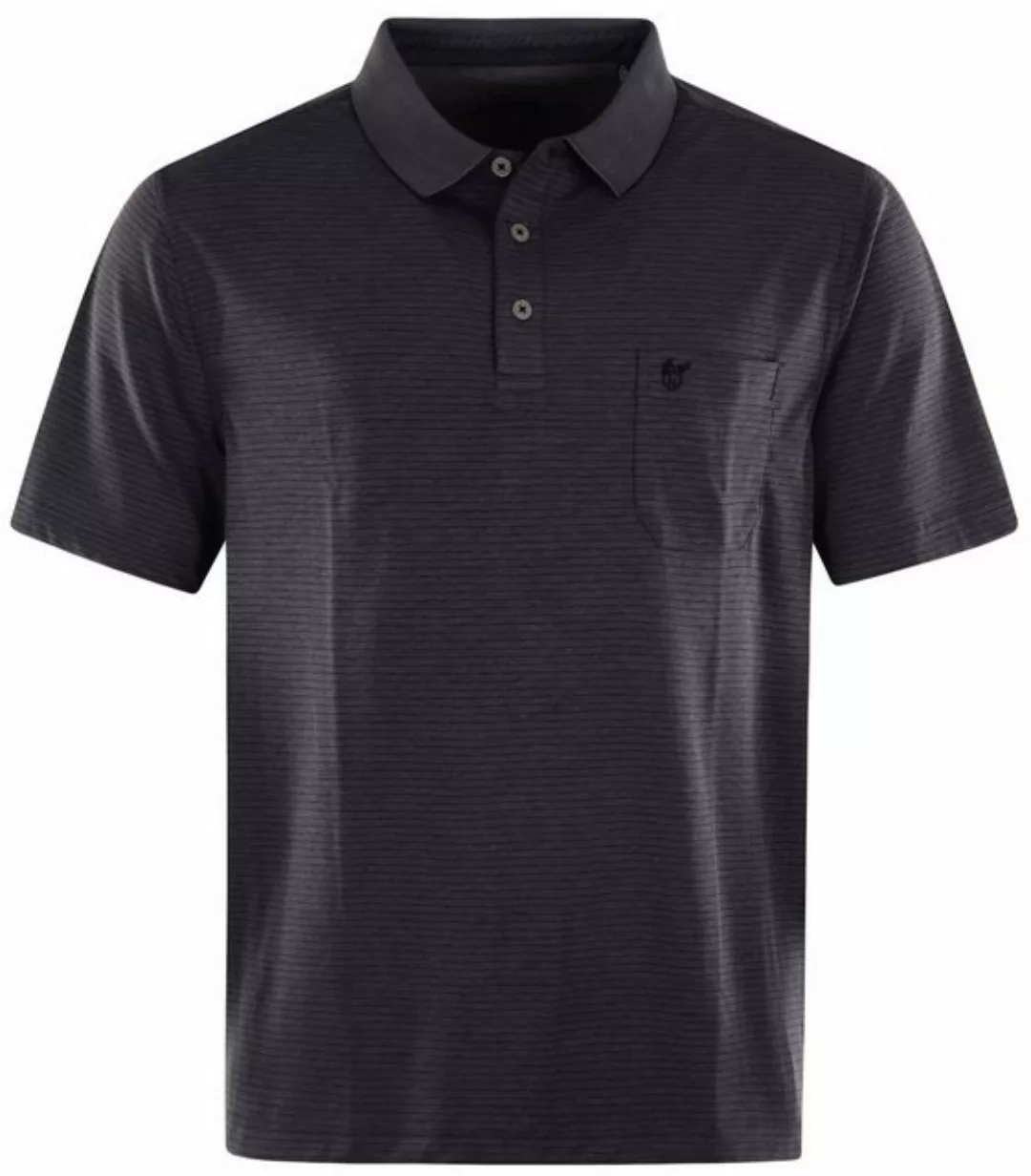 Hajo Poloshirt Herren Poloshirt mit feinem Streifen (1-tlg) Baumwollmischun günstig online kaufen