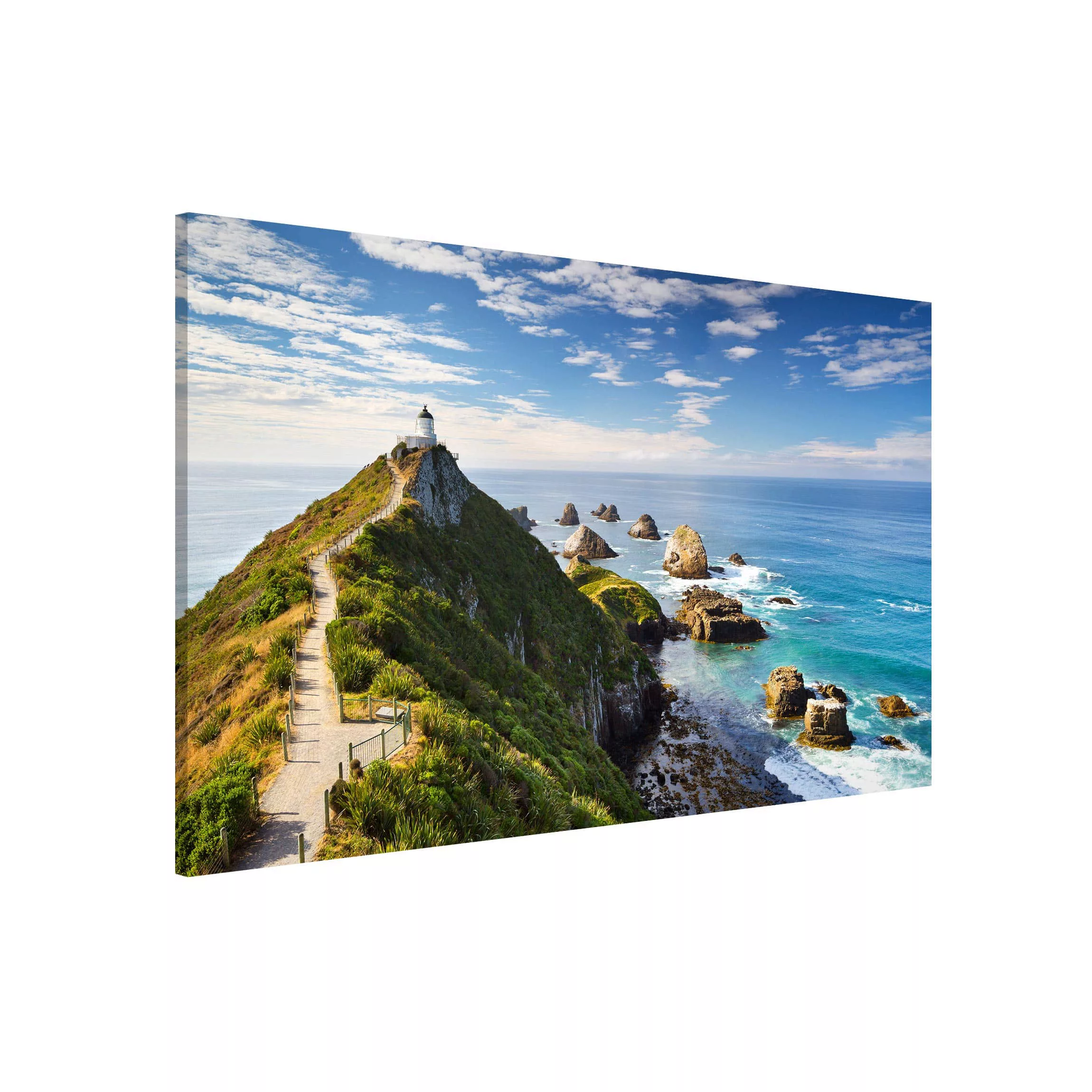 Magnettafel Natur & Landschaft - Hochformat 1:2 Nugget Point Leuchtturm und günstig online kaufen