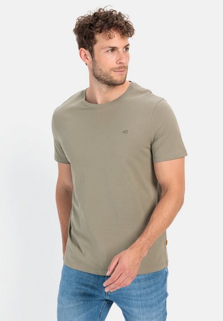 camel active T-Shirt Basic T-Shirt mit Rundhals aus Organic Cotton günstig online kaufen